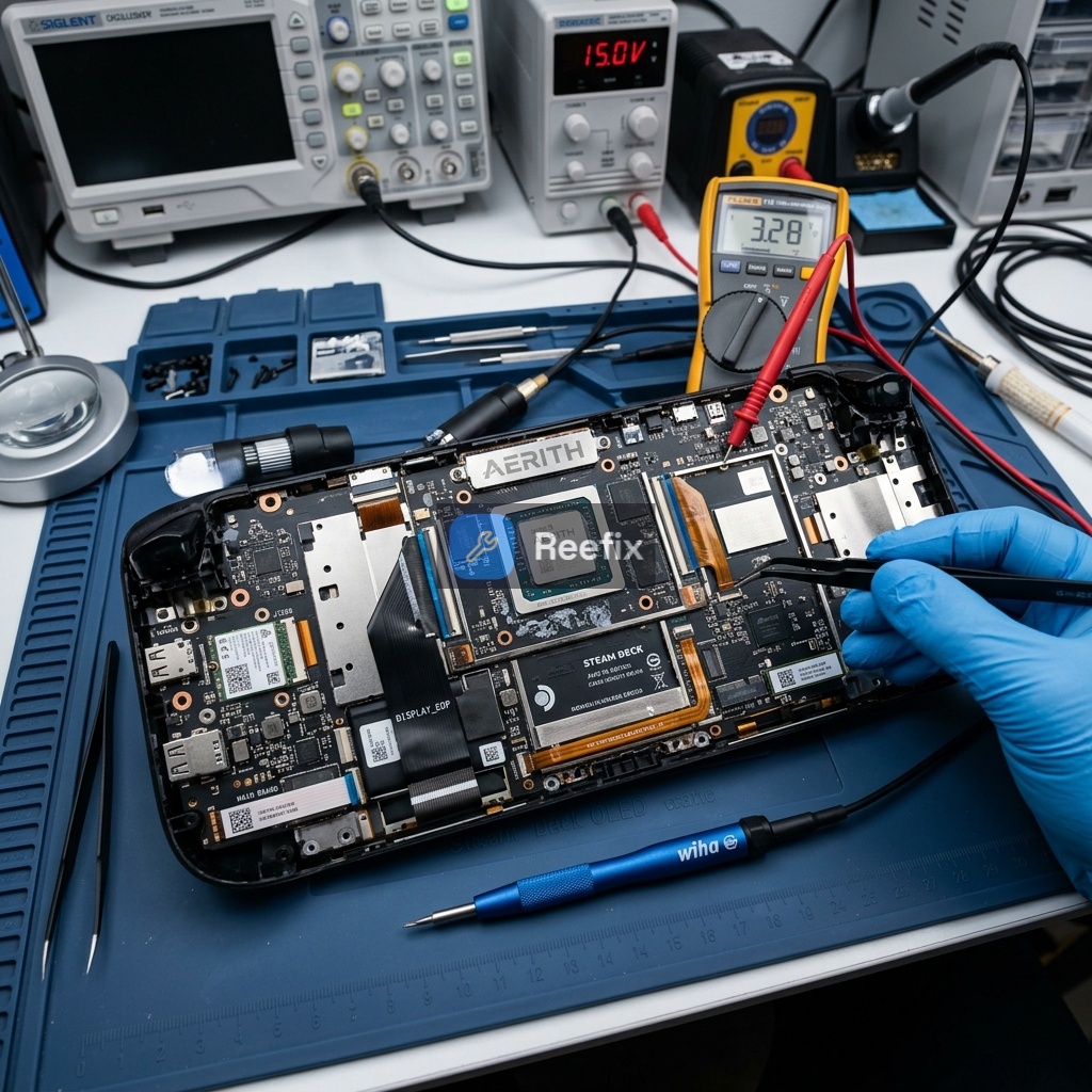 Diagnostic image: Steam Deck OLED Black Screen on Startup: Diagnosis and Solutions