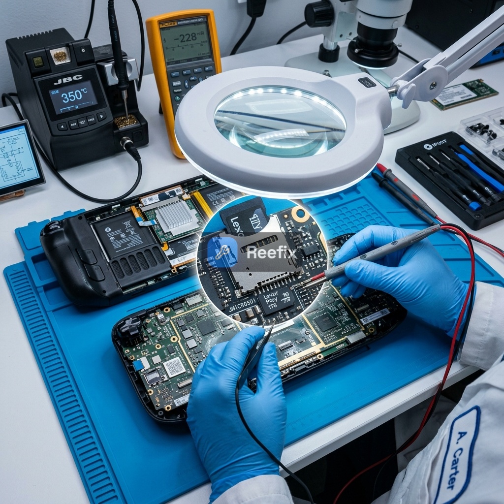 Diagnostic image: Steam Deck LCD: microSD Not Detected - Repair Guide