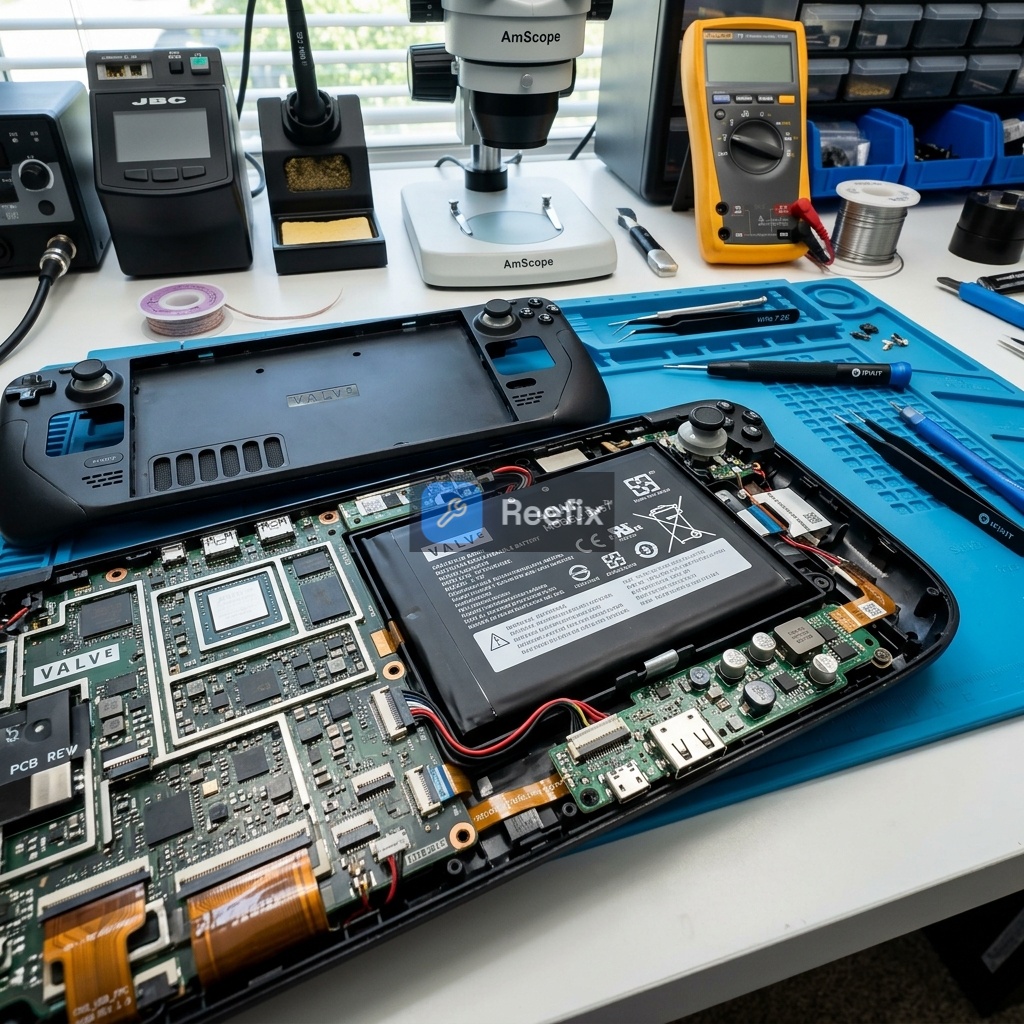Diagnostic image: Steam Deck LCD Not Charging and Poor Battery Life: Diagnosis