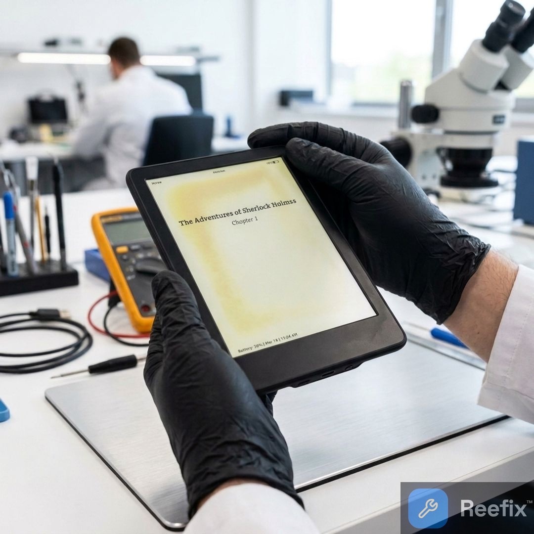 Diagnostic image: Amazon Kindle Paperwhite 12e Gén: Dégradé Jaune - Diagnostic
