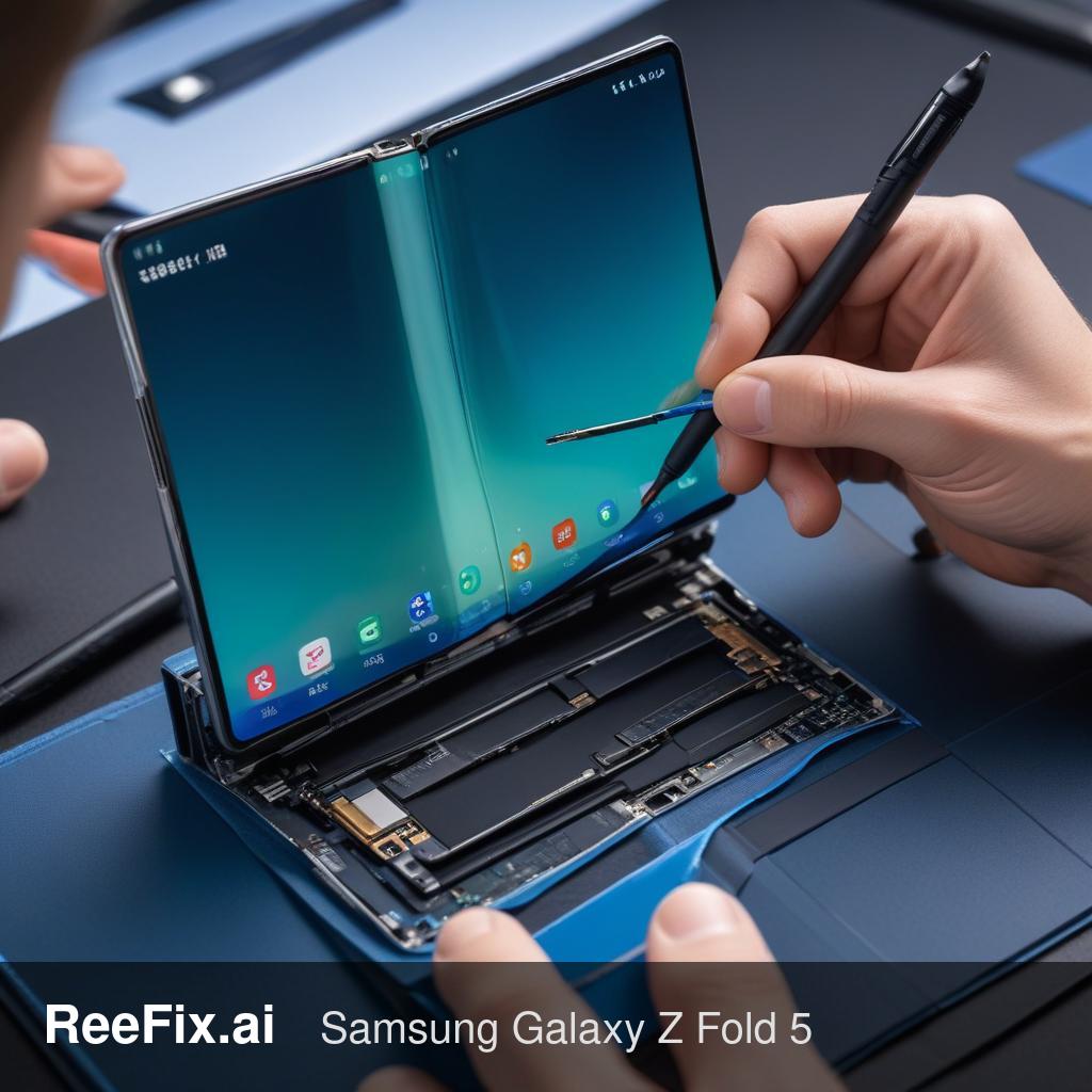Diagnostic image: Samsung Galaxy Z Fold 5: Hinge Issue and Screen Wear