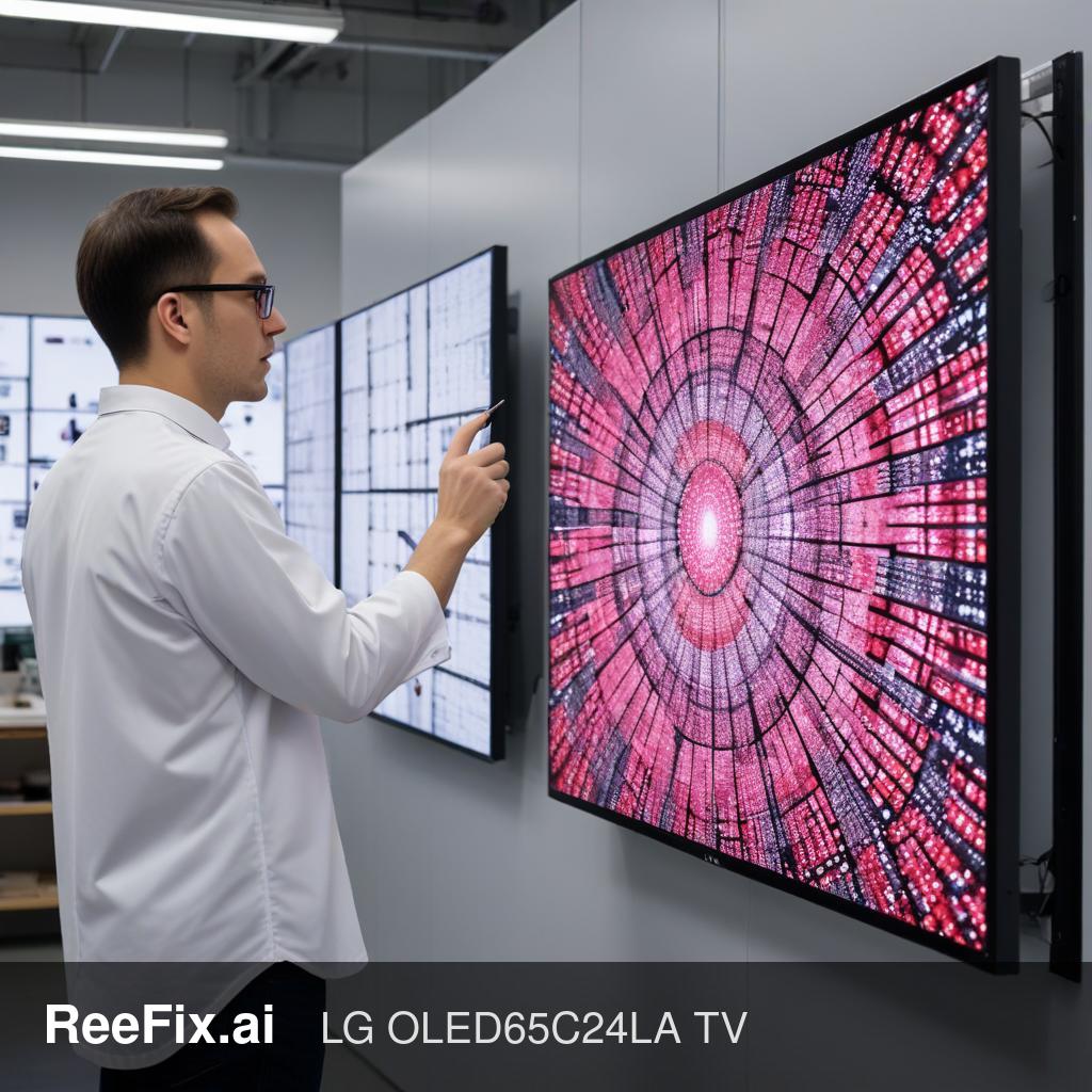 Diagnostic image: Diagnosis and Repair Guide for Pixel Burn-in on LG OLED65C24LA TV