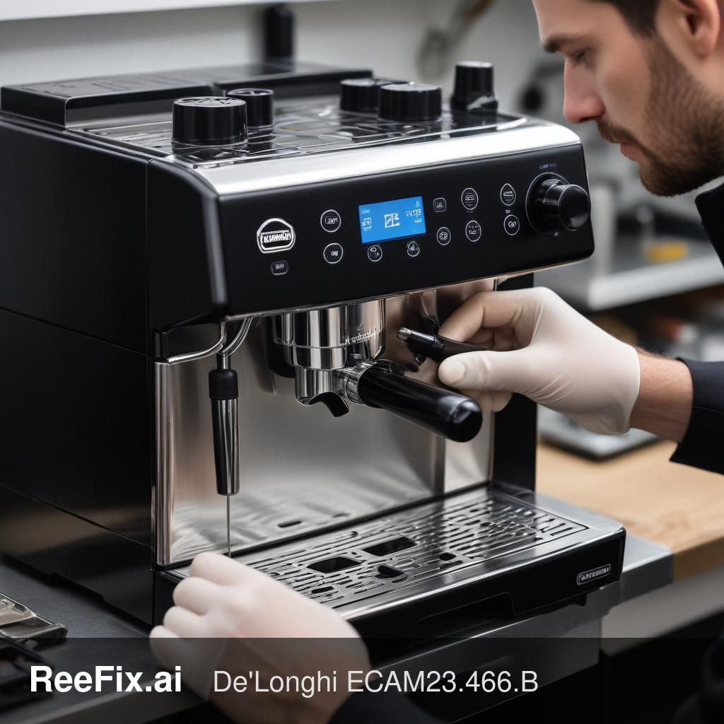 Diagnostic image: De'Longhi ECAM23.466.B Coffee Machine Descaling Cycle Diagnosis