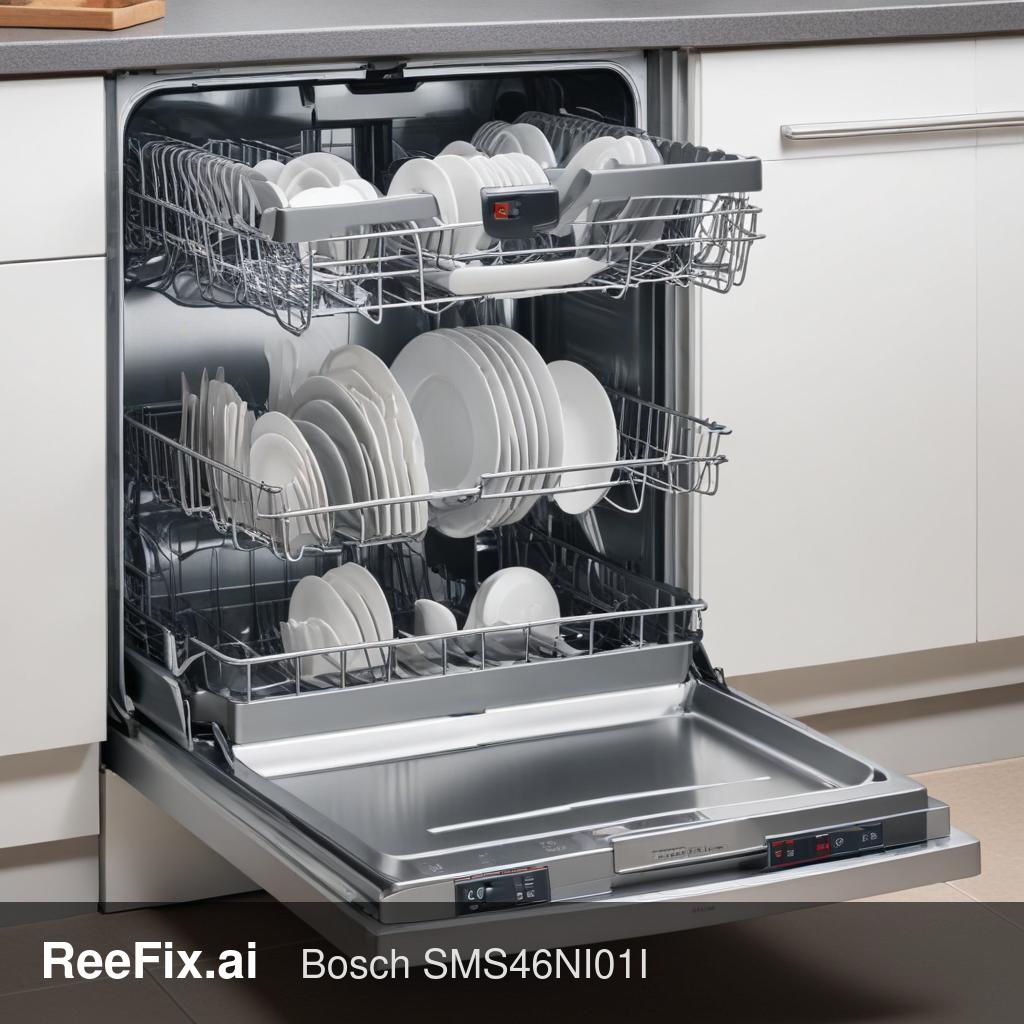 Diagnostic image: Diagnosis and Solution for Bosch SMS46NI01I Dishwasher E25 Error