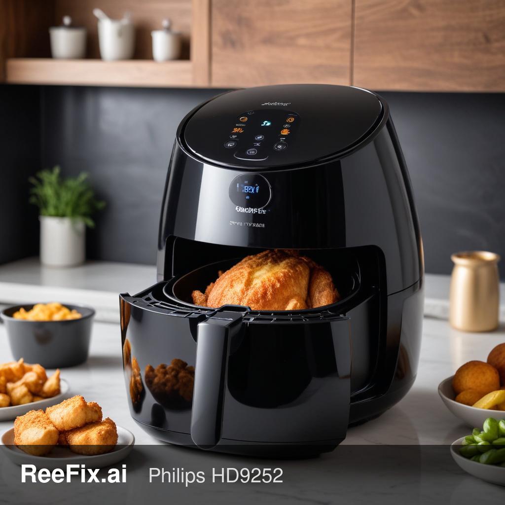 Diagnostic image: Friteuse à air Philips HD9252 ne chauffe pas : Diagnostic E1 et panier