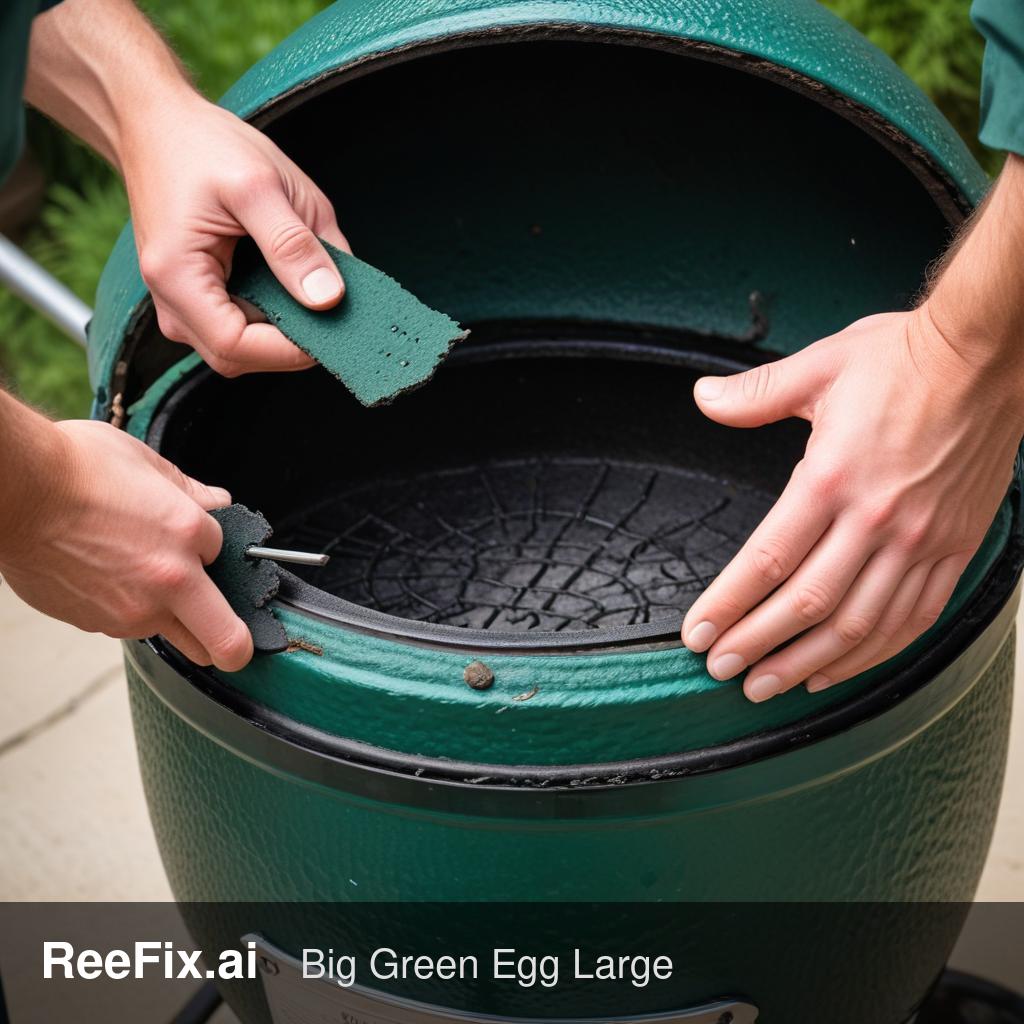Diagnostic image: Burnt Big Green Egg Large Gasket: Diagnosis and Repair