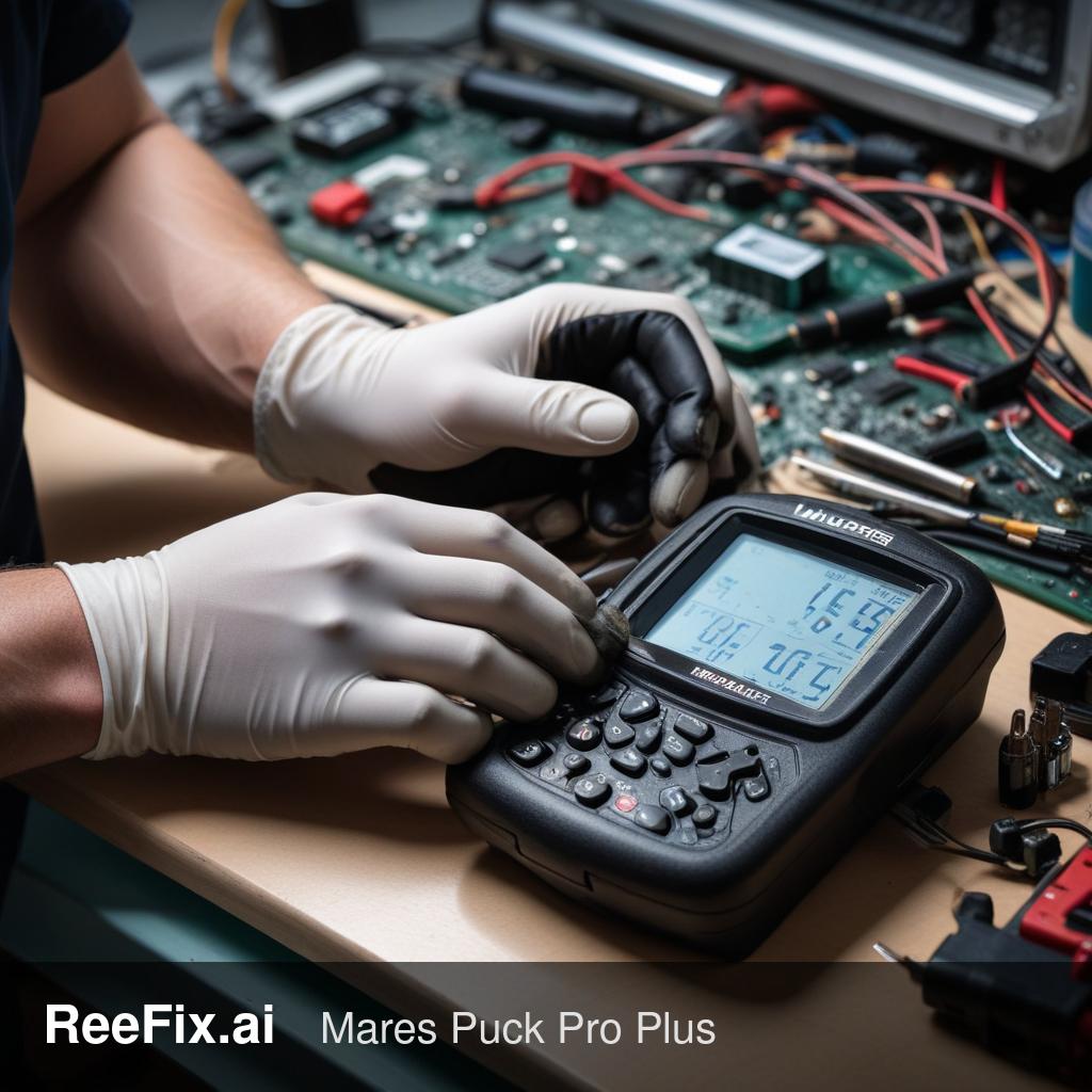 Diagnostic image: Mares Puck Pro Plus Broken Screen & Depth Reading Error Diagnosis