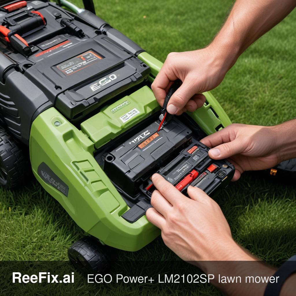 Diagnostic image: Diagnosis EGO Power+ LM2102SP Lawn Mower Battery Charging Error