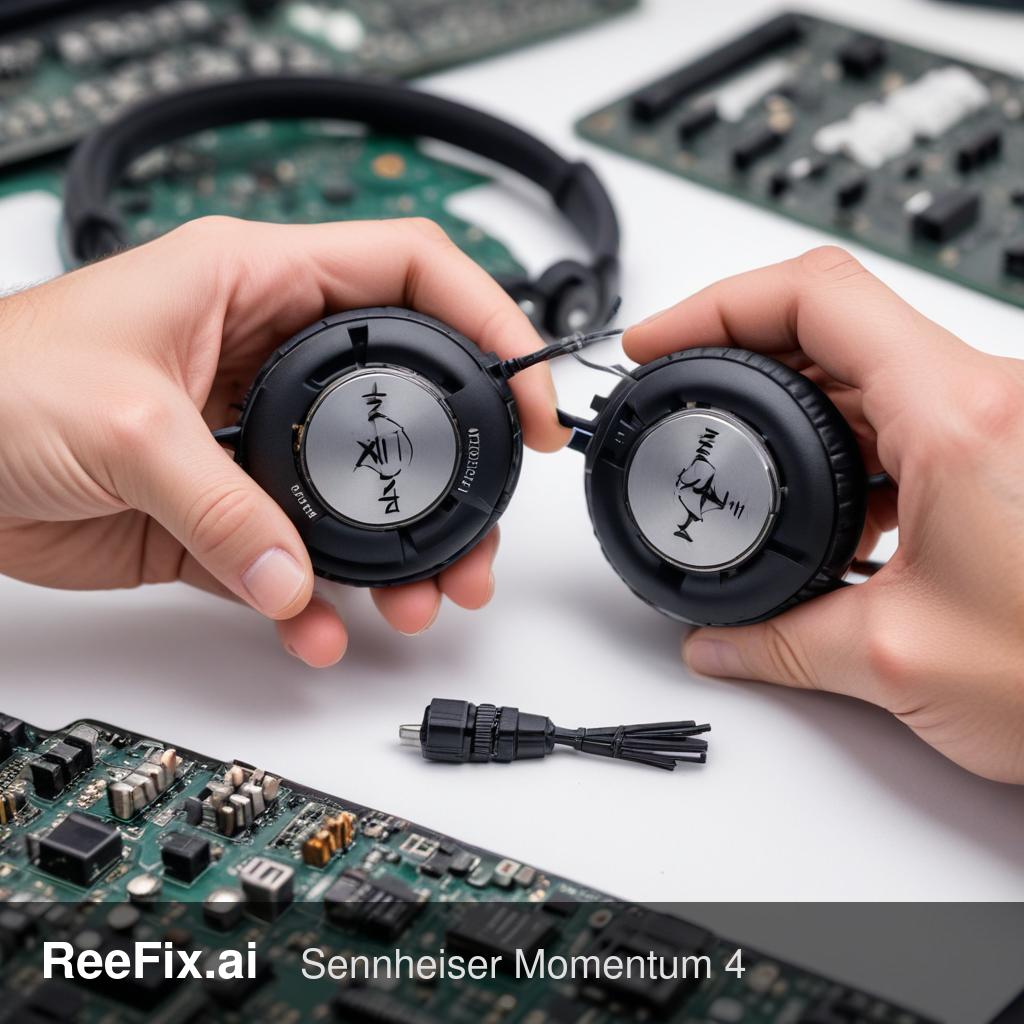 Diagnostic image: Diagnosis of Cracks and Peeling on Sennheiser Momentum 4 Headphones