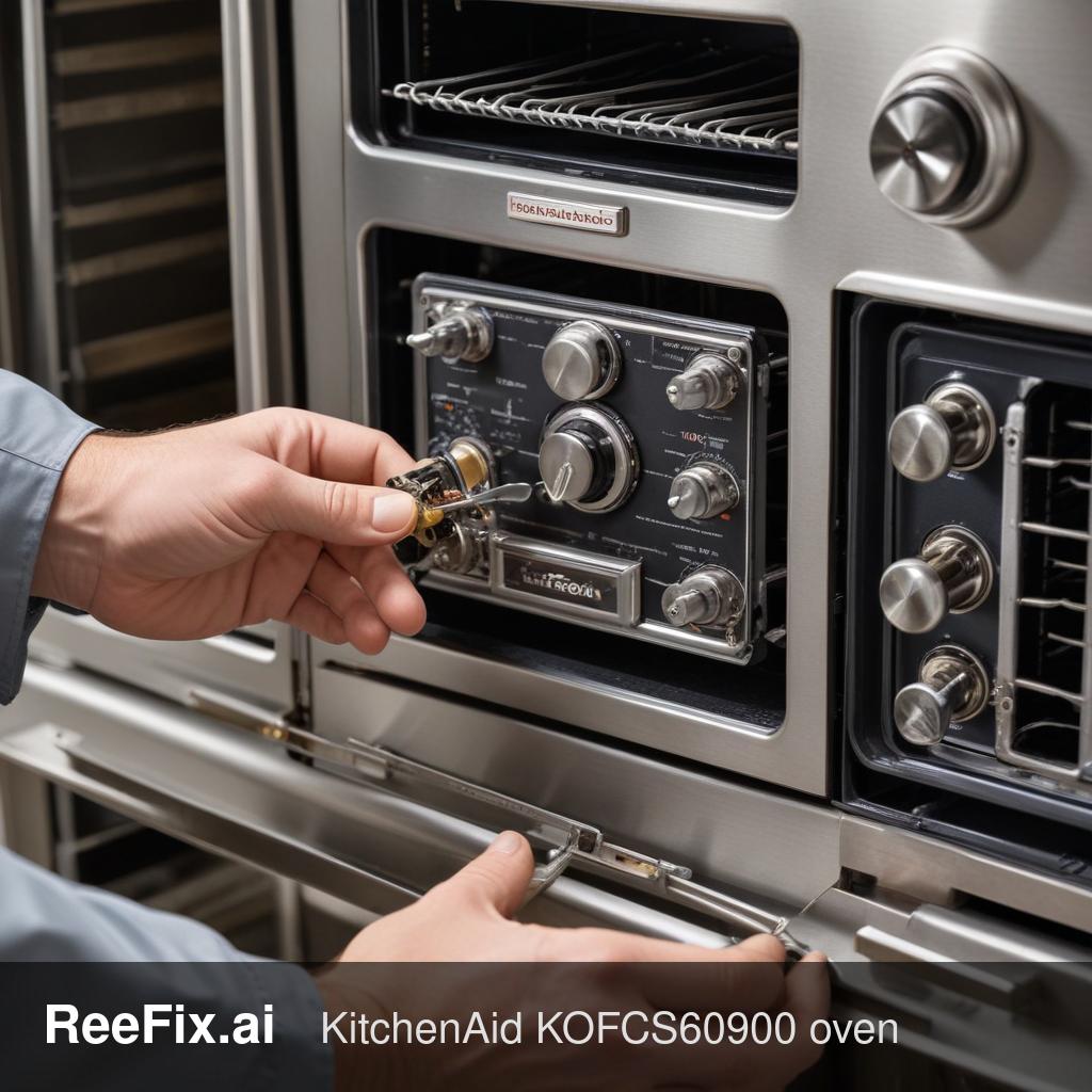 Diagnostic image: Diagnosis of the 'Door Locked' error on KitchenAid KOFCS60900 oven