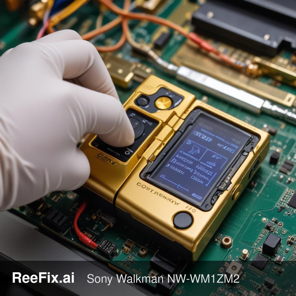 Diagnostic image: Sony Walkman NW-WM1ZM2 Won't Charge: Diagnosis and Troubleshooting Guide