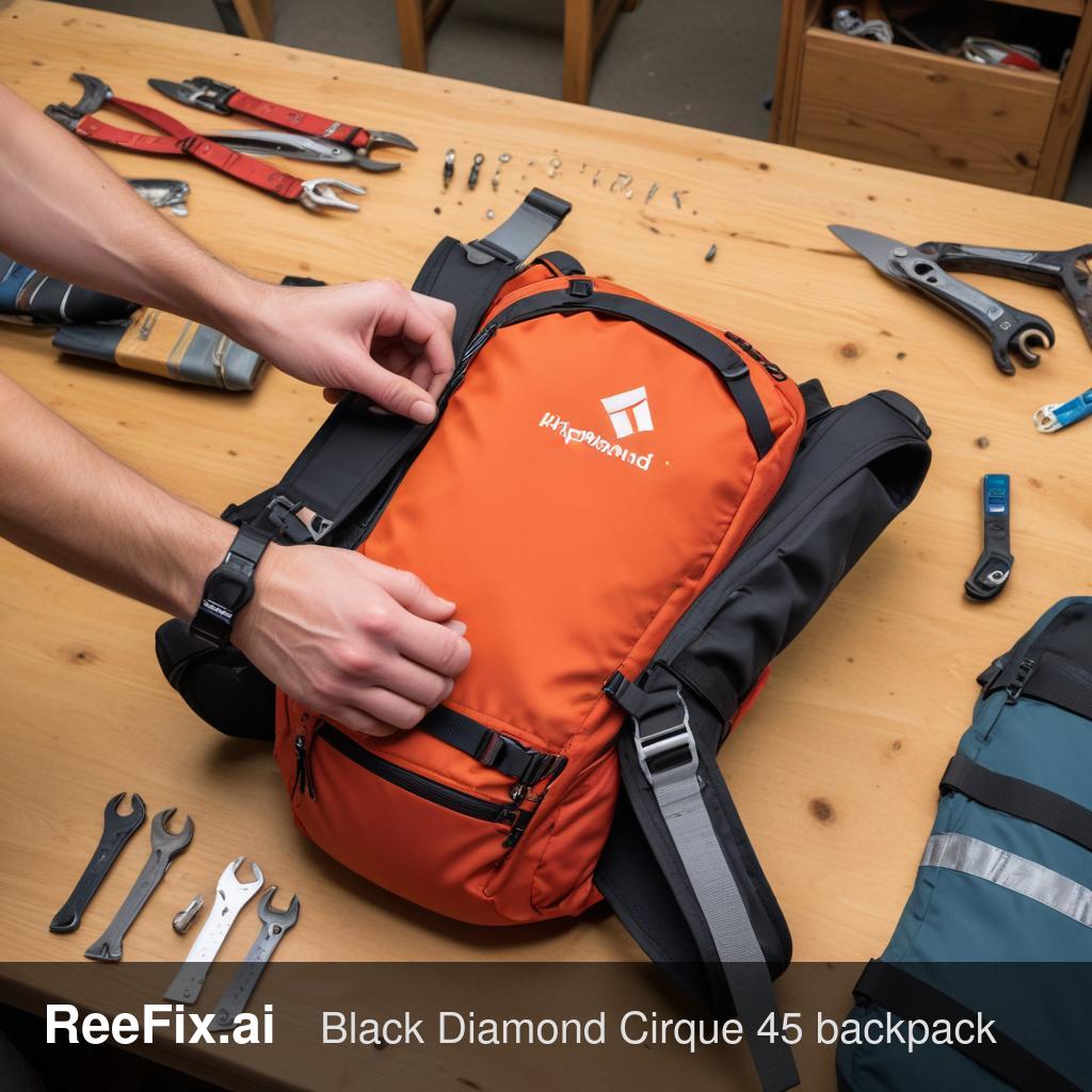 Diagnostic image: Black Diamond Cirque 45 Hipbelt Buckle Repair Guide