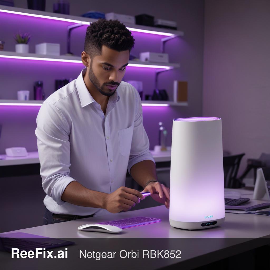 Diagnostic image: Netgear Orbi RBK852 Solid Purple LED: Diagnosis and Solutions