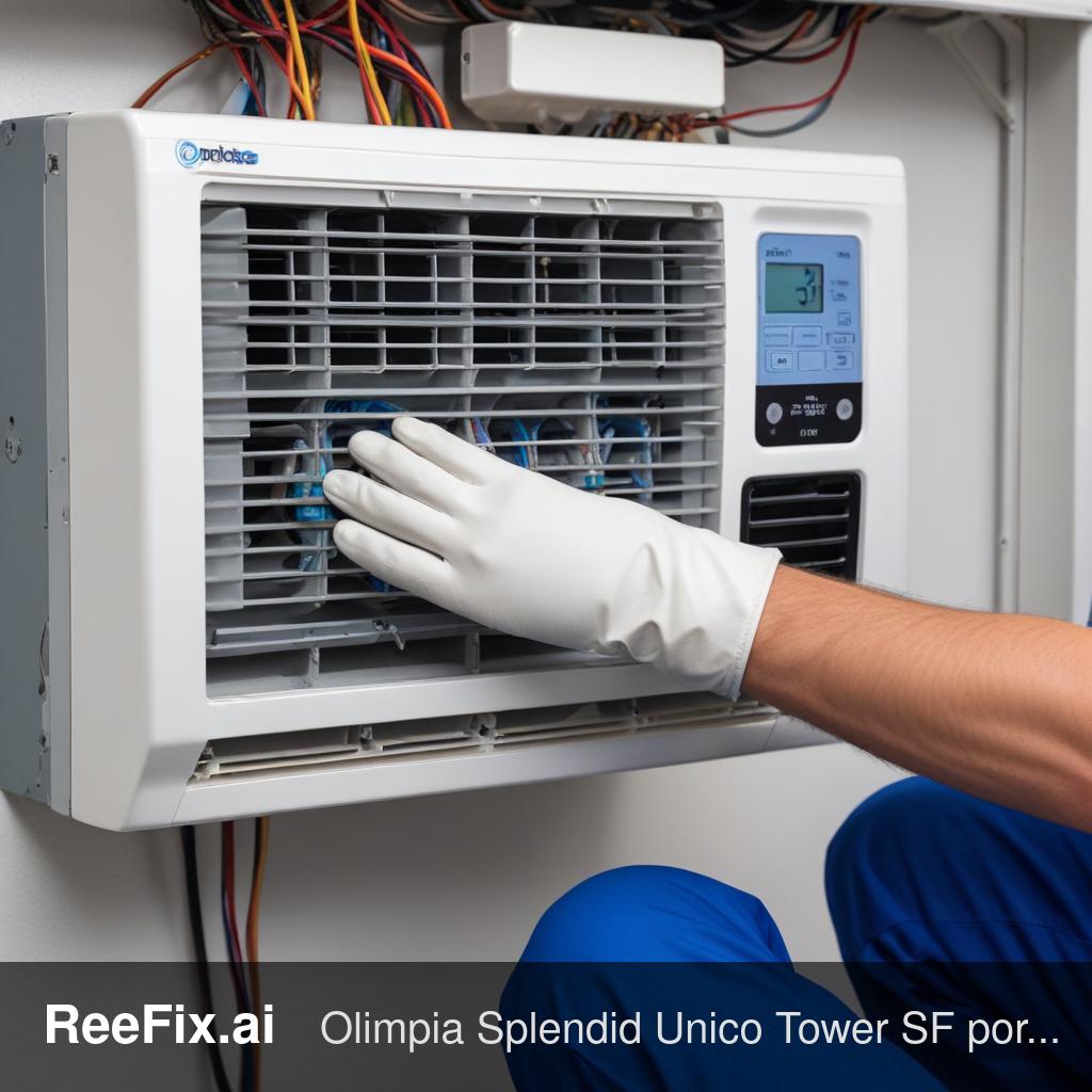 Diagnostic image: Olimpia Splendid Unico Tower SF AC Not Heating Diagnosis F2 Error