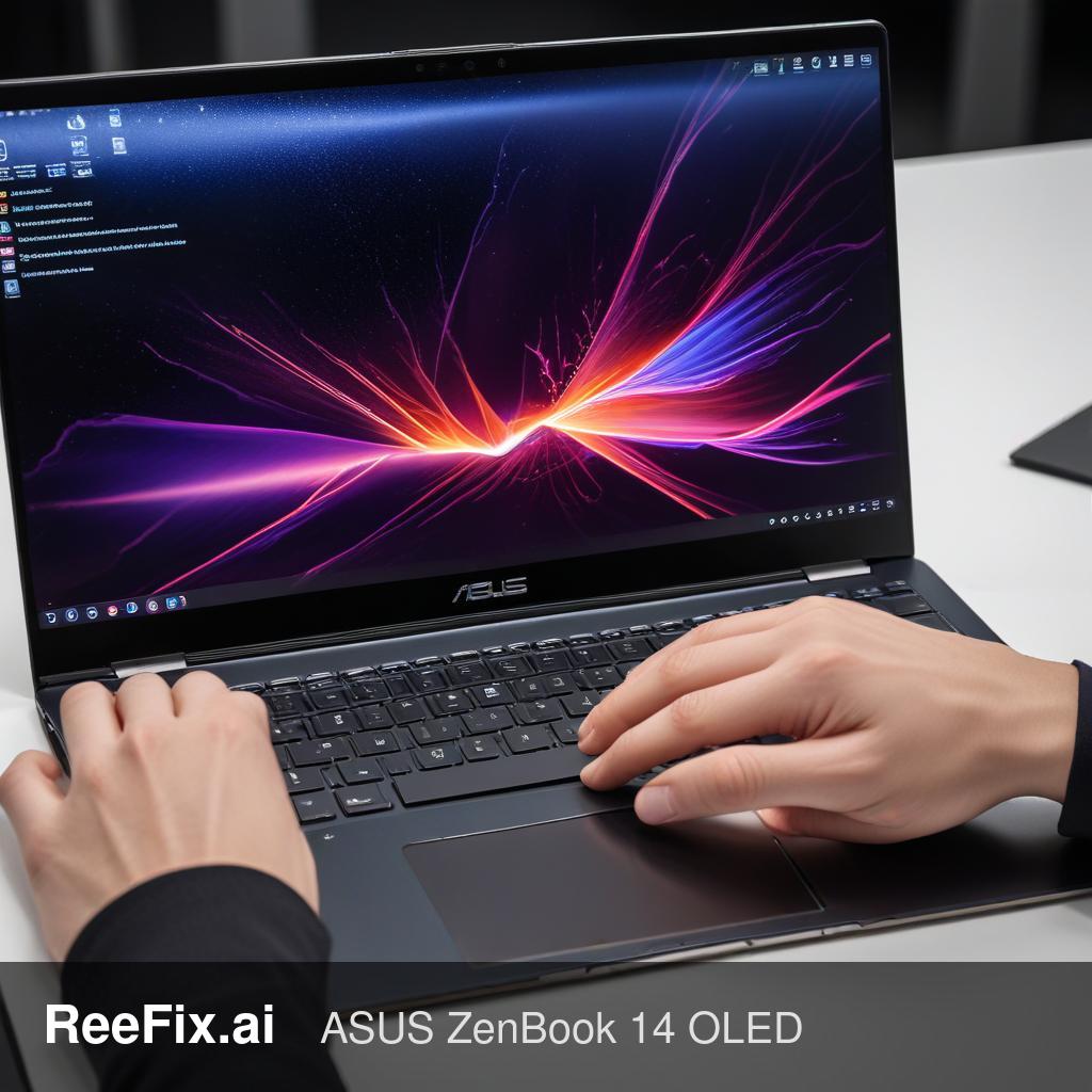 Diagnostic image: ASUS ZenBook 14 OLED: Screen Burn-In Diagnosis and Repair