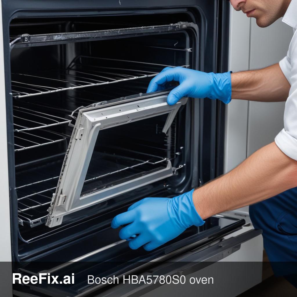 Diagnostic image: Bosch HBA5780S0 Oven Door Won't Close: Diagnosis and Repair