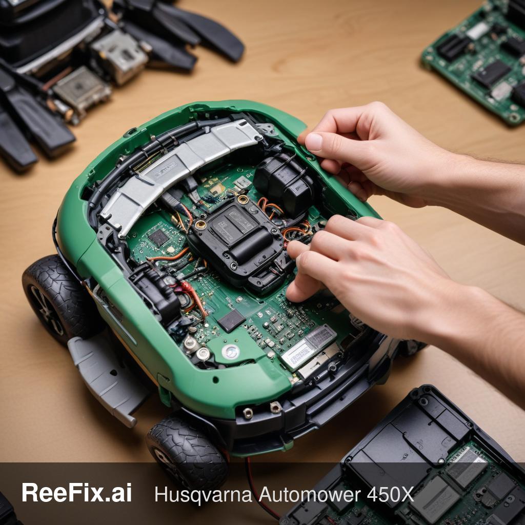 Diagnostic image: Diagnosis of Husqvarna Automower 450X Collision Sensor Error