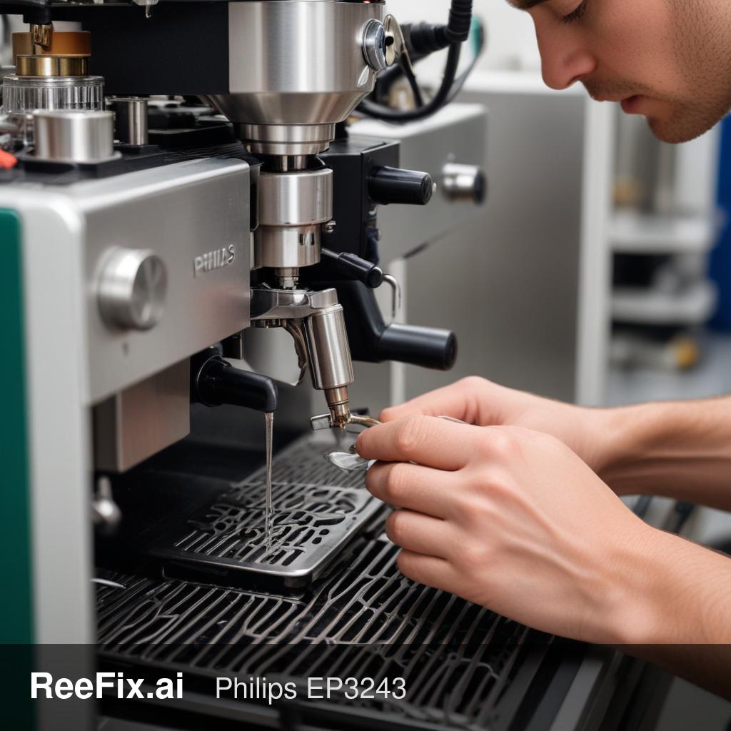 Diagnostic image: Philips EP3243 Coffee Machine: Milk Frother Blocked Error, Solution