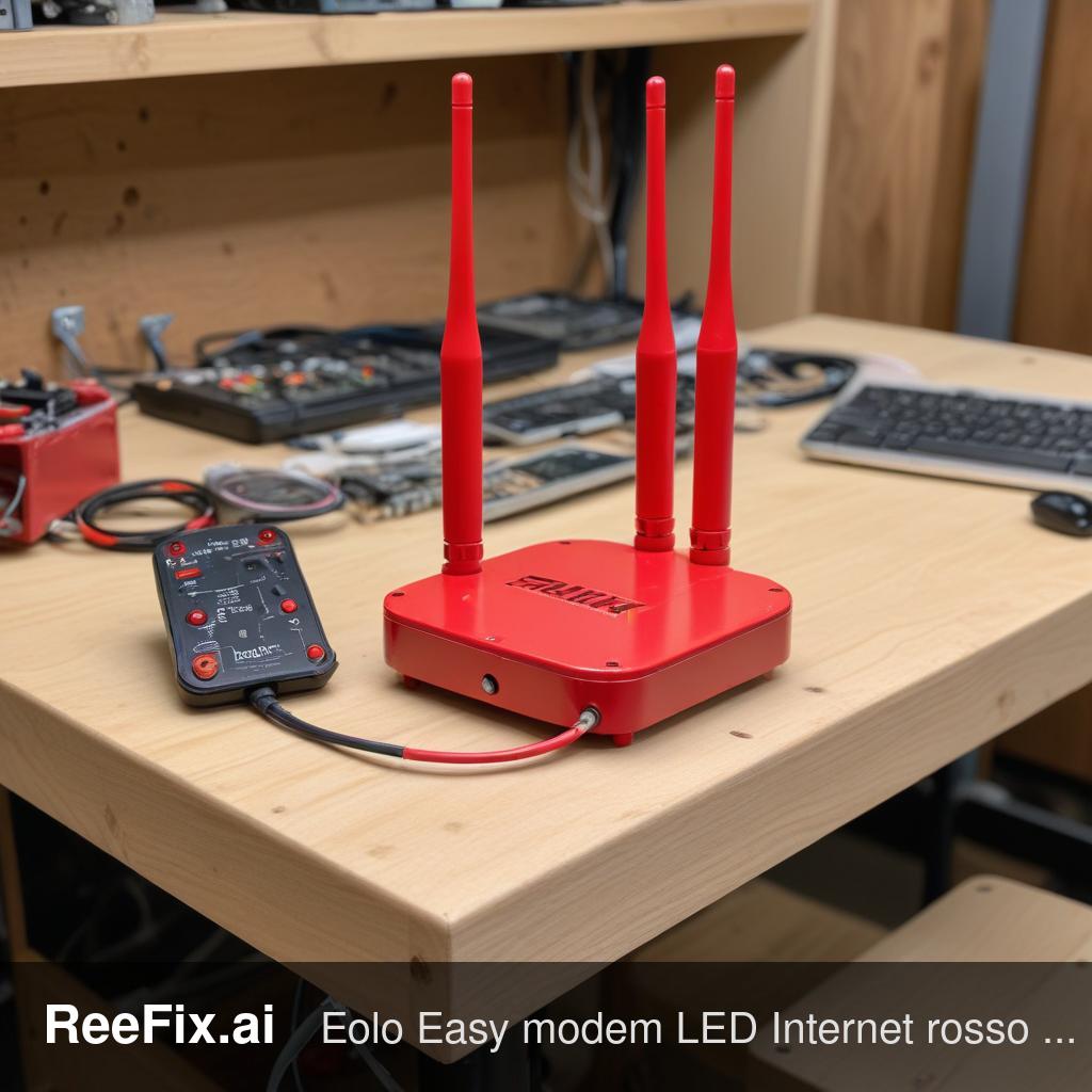 Diagnostic image: Eolo Easy modem solid red Internet LED: Diagnosis and Solutions