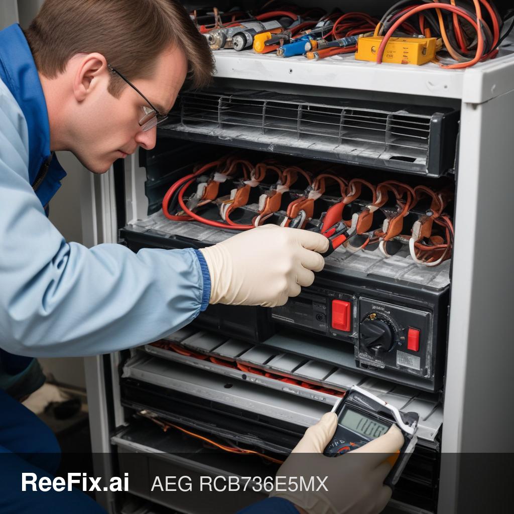 Diagnostic image: AEG RCB736E5MX Refrigerator Freezer Defrost Error Diagnosis Guide