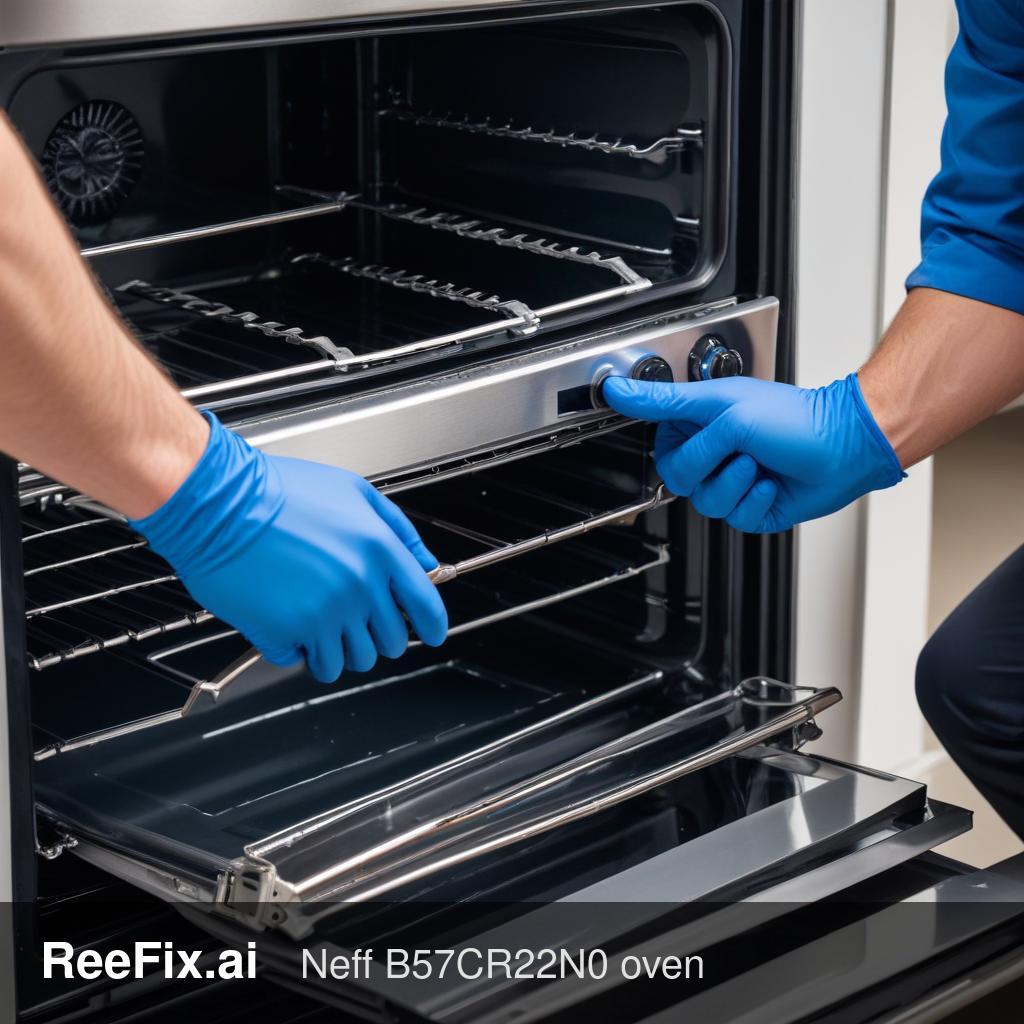 Diagnostic image: Neff B57CR22N0 Oven Door Hinge Error Diagnosis and Repair Guide