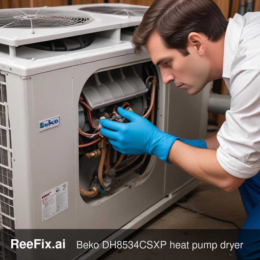 Diagnostic image: Beko DH8534CSXP Dryer Not Drying? Causes and Diagnosis Guide