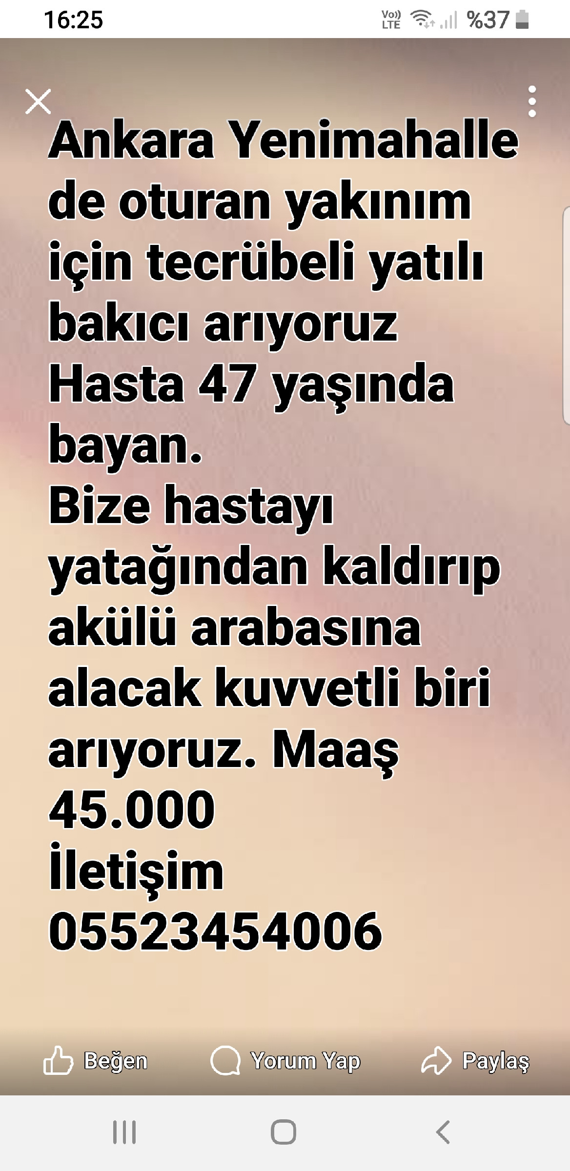 Özer Arslan paylaşım fotoğrafı