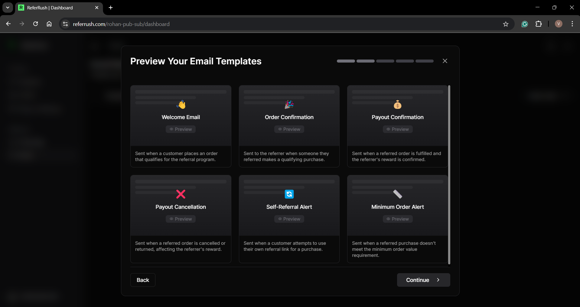 Follow-up Email Schedule Selection