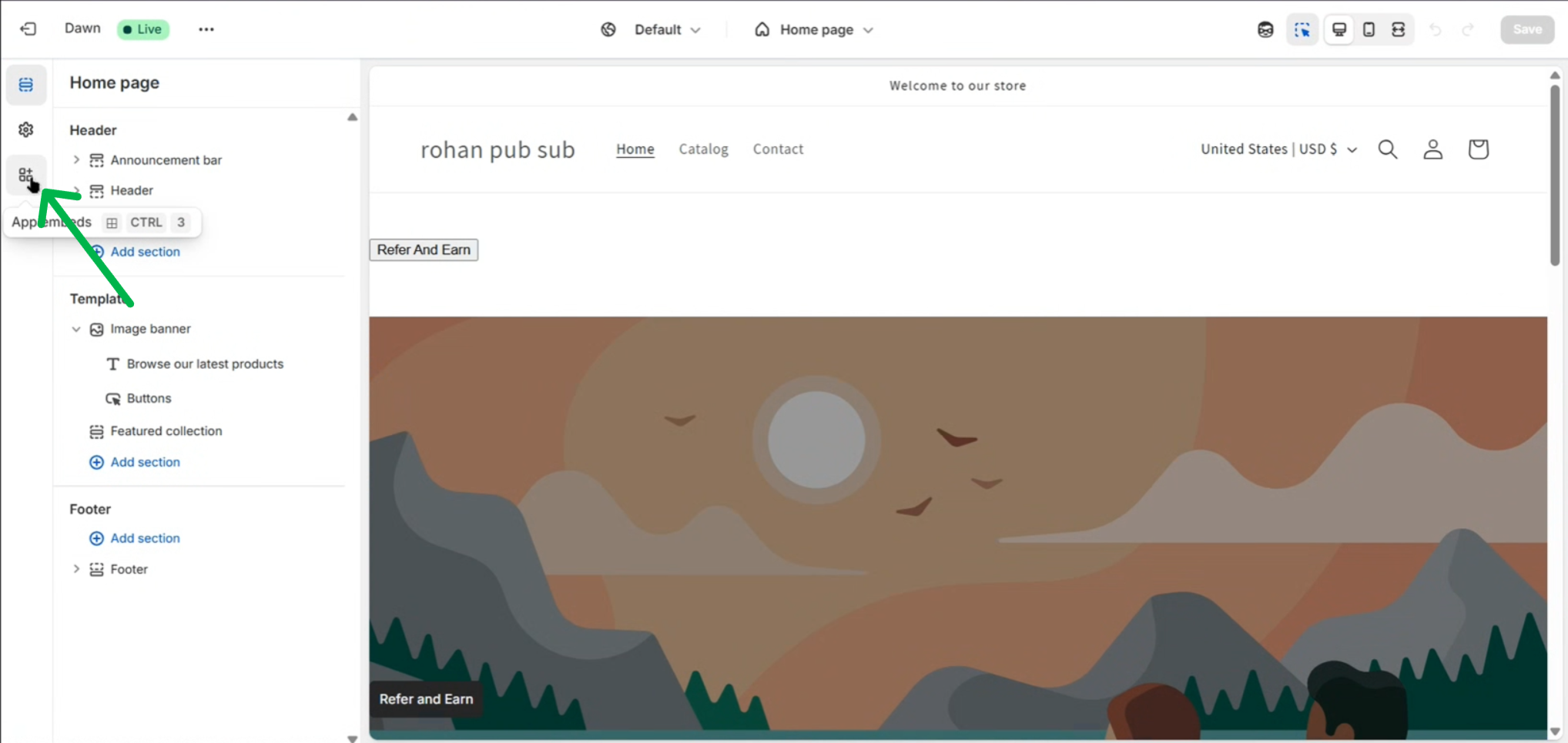 App Embeds Section Icon