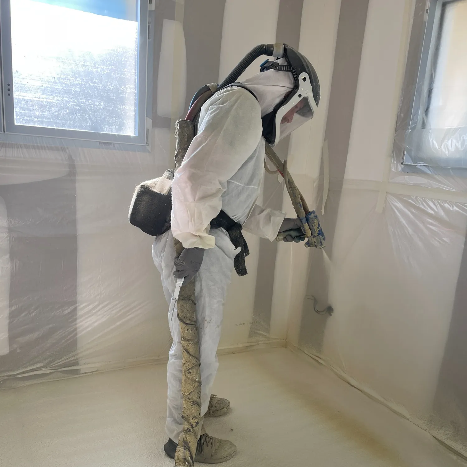 Isolation mousse polyuréthane projetée