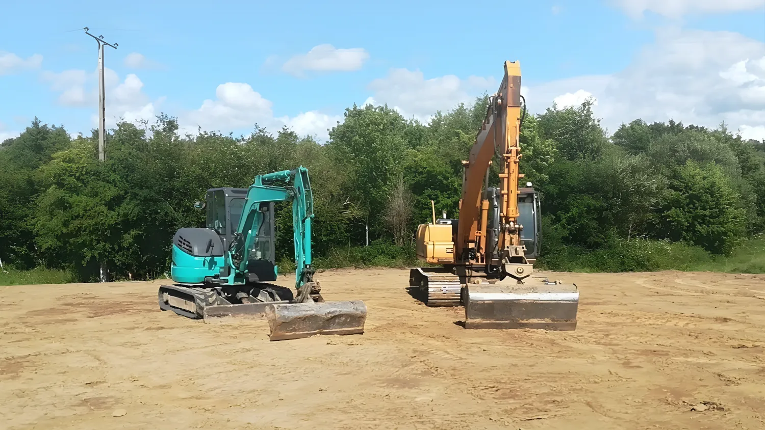 Location de mini-pelles avec chauffeur