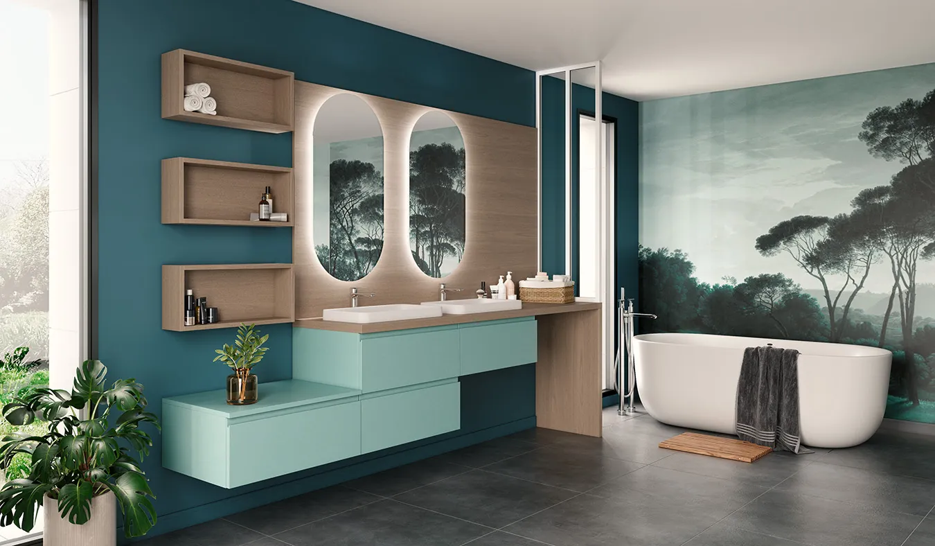 Salle de bain sur mesure réalisée par Monnier Conception
