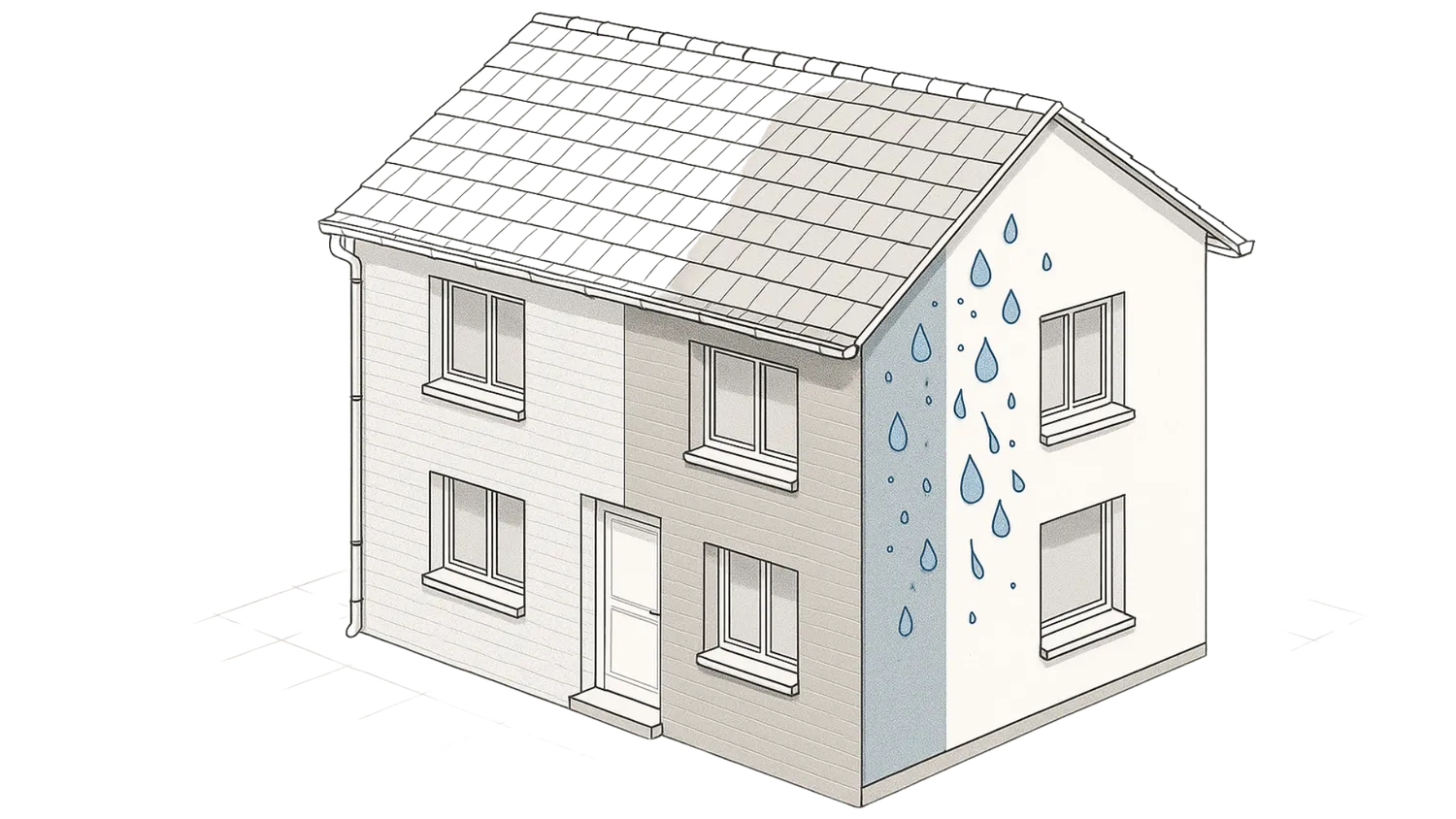 Traitement hydrofuge de façade