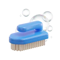 Icône brosse et bulle de savon