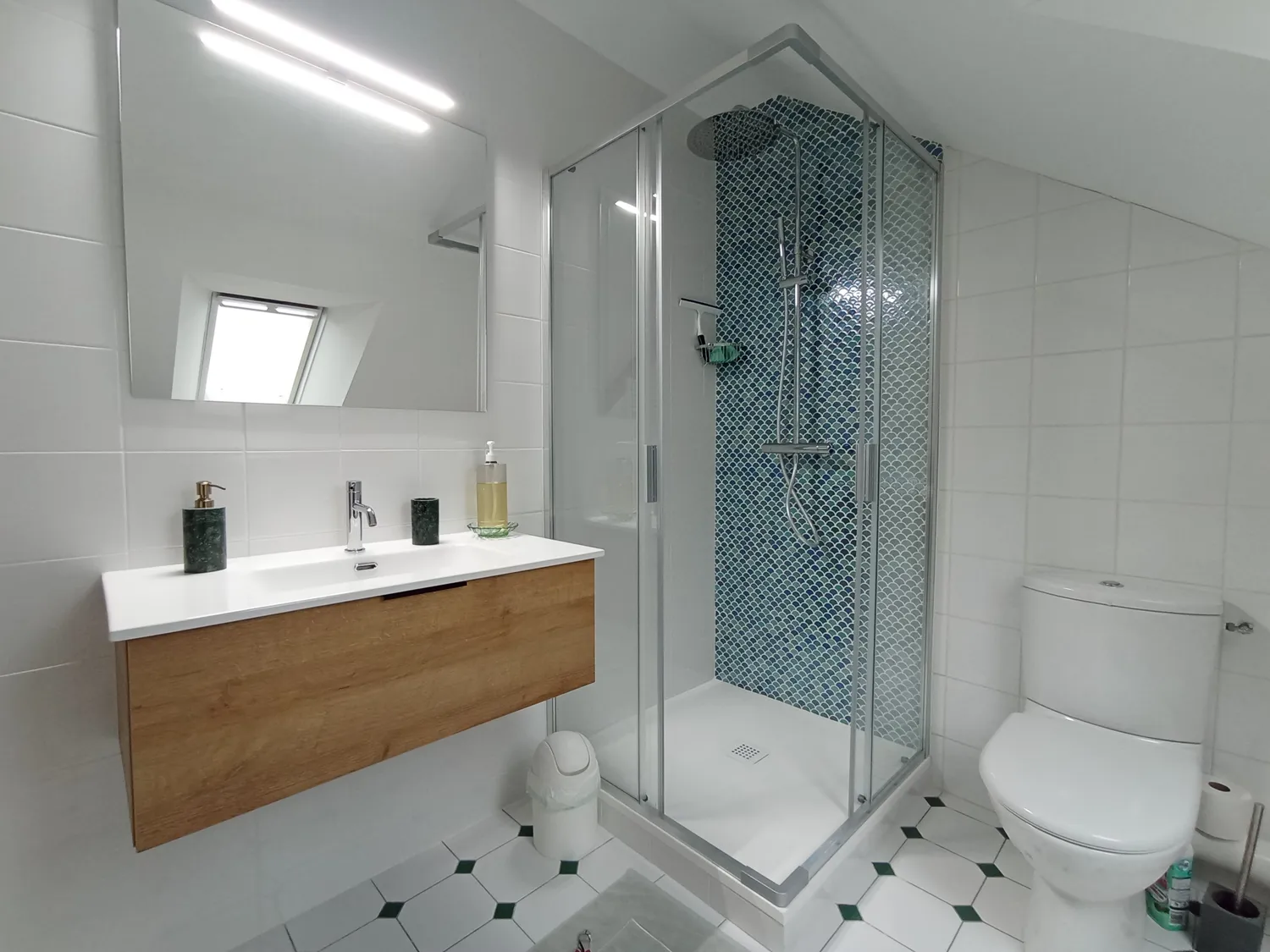 salle de bains faïence douche