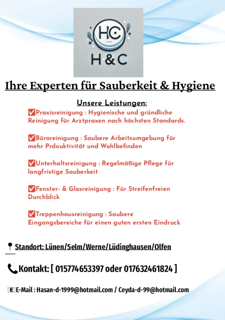 H&C Ihre Experten für Sauberkeit & Hygiene