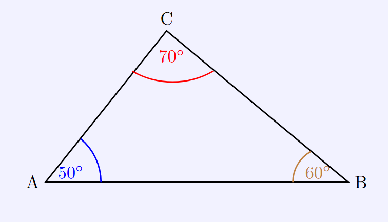 Triangle angles example