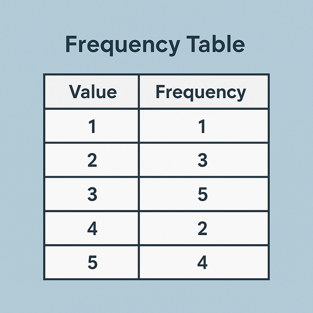 Frequency Tables — Organising Data for Averages and Graphs
