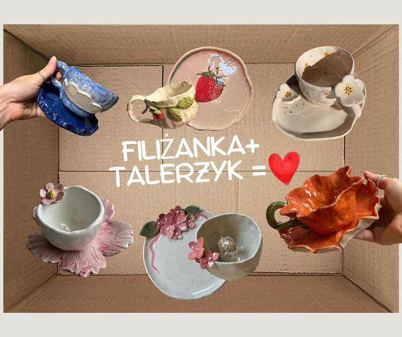 10.jpg — Ceramika. Zestaw śniadaniowy: Kubek + talerz/miseczka., Poznań