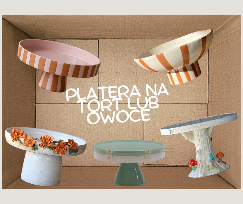 plat.jpg — Ceramika. Patera na tort lub owoce, Poznań
