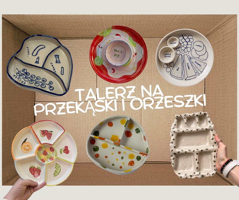 7.jpg — Ceramika. Talerz na przekąski i orzeszki, Poznań
