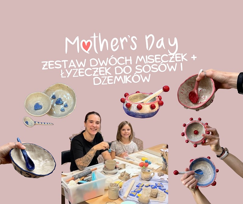 mmd1.jpg — Ceramika. Zestaw dwóch miseczek + łyżeczek do sosów i dżemików, Poznań