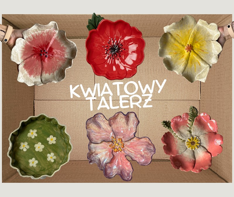 kwiat.t.jpg — Ceramika. Kwiatowy talerz, Poznań
