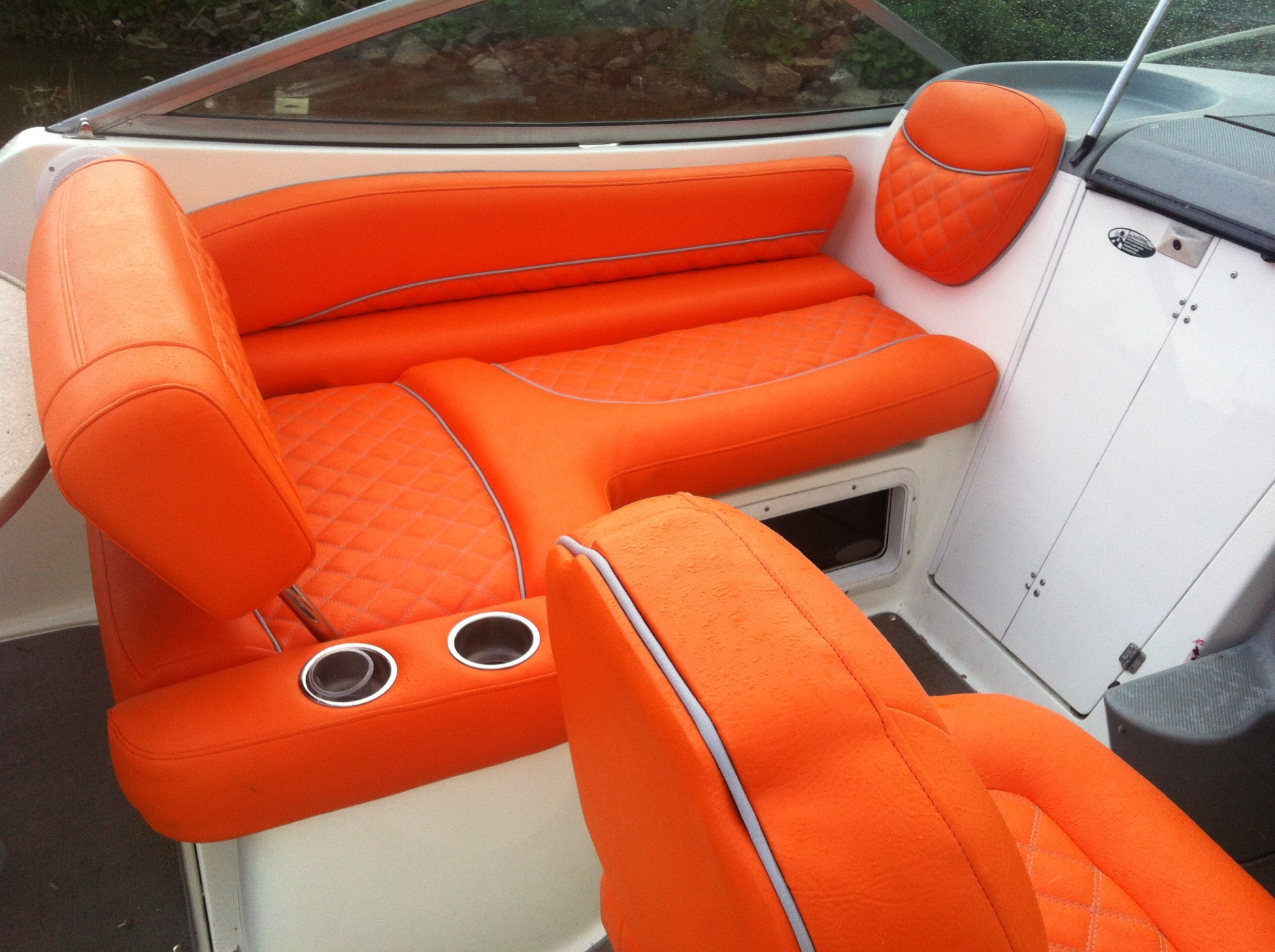 Restored boat seat