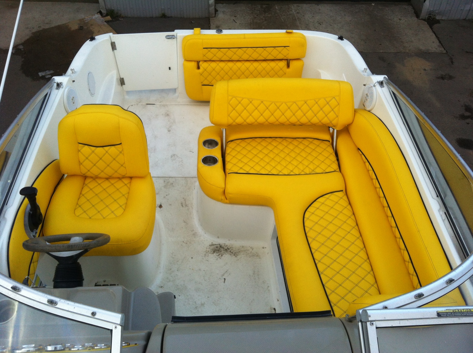 Boat upholstery cleaning