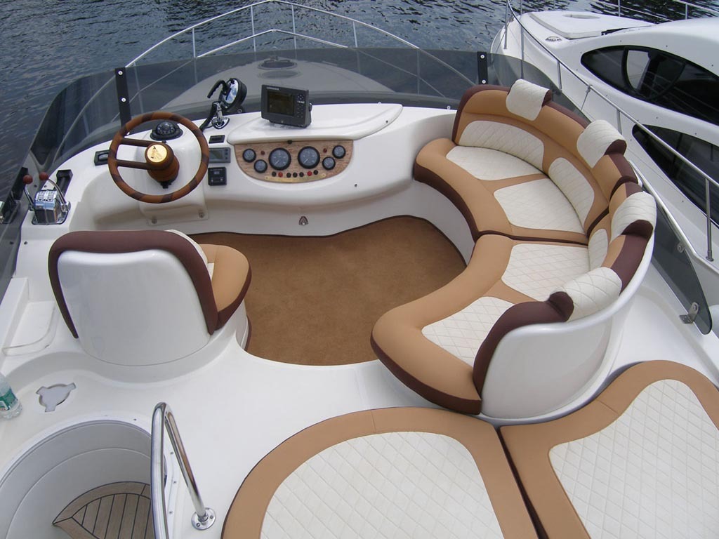Repaired boat cushion