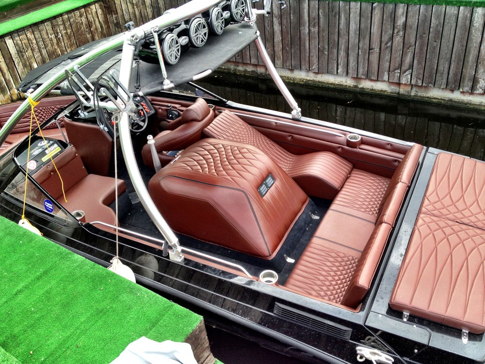 Before and after boat seat repair