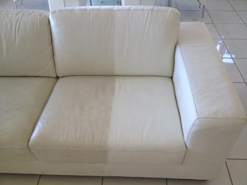 Cleaned and conditioned leather