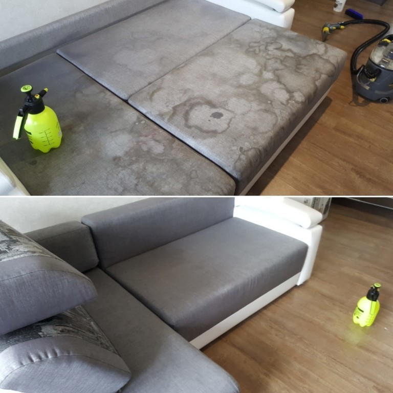 Cleaned car upholstery