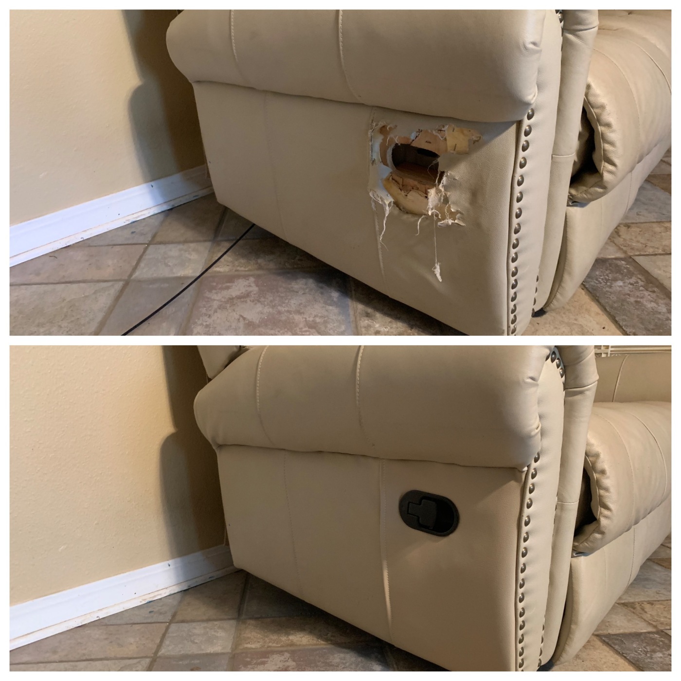 Restored vintage leather chair